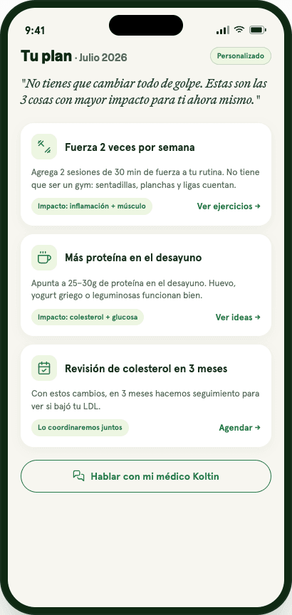 Tu plan personalizado con 3 prioridades para este mes